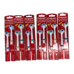 Colgate ActiBrush 2 Pack Active Cleaning Tip Oral Brush Replacement Heads Lot 6
